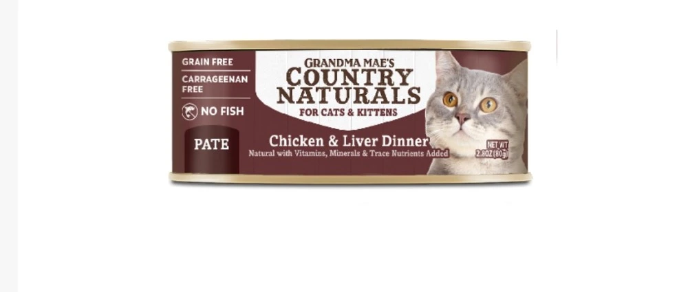 Country Naturals 雞肉嫩肝肉泥配方 貓罐頭 2.8oz